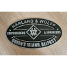 1:1 - Titanic Plaque "Harland & Wolff" Shipbuilders & Engineers