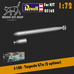 1:72 - Schnellboot S-100 Torpille G7a (x1 - 2 Options)