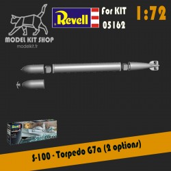 1:72 - Schnellboot S-100 Torpille G7a (x1 - 2 Options)