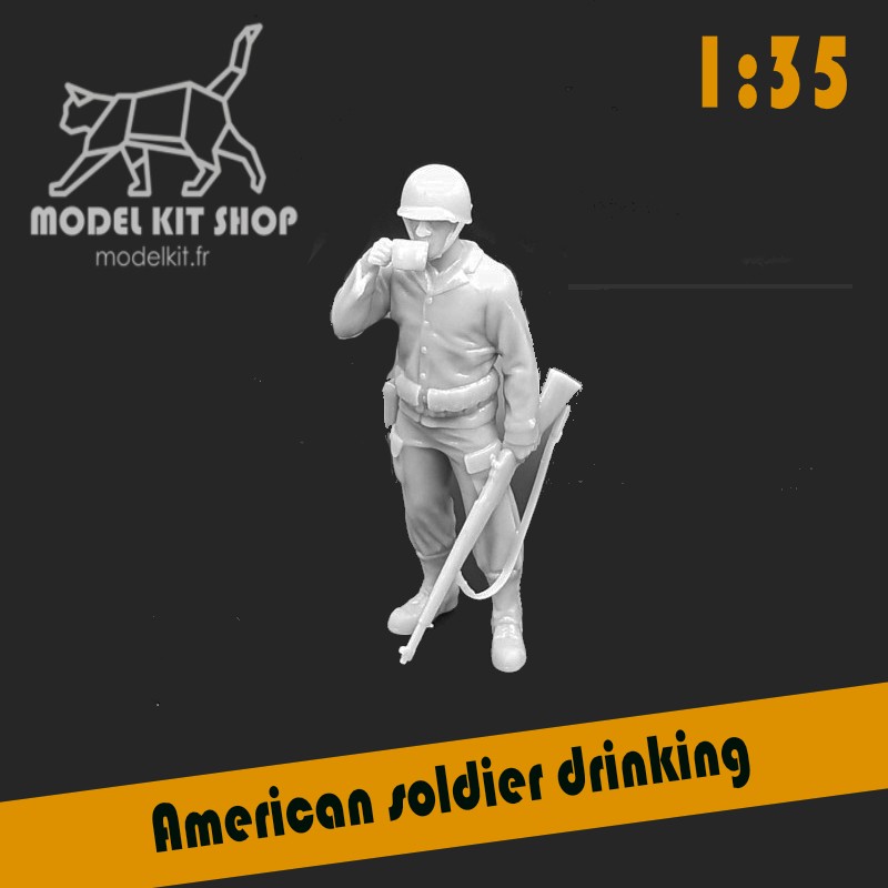 Serie 1:35 - Amerikanischer Soldat beim triken WW2