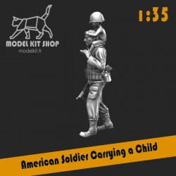 1:35 Serie - WW2 soldado americano que lleva un niño