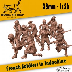 28mm / 1:56 -  Soldats français en Indochine