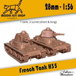 28mm / 1:56 - WW2 -  Carro armato francese H35