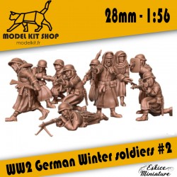 28mm / 1:56 - WW2 -  German Soldiers in Winter