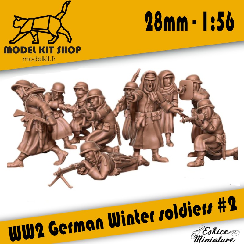 28mm / 1:56 - WW2 - Soldados alemanes en invierno