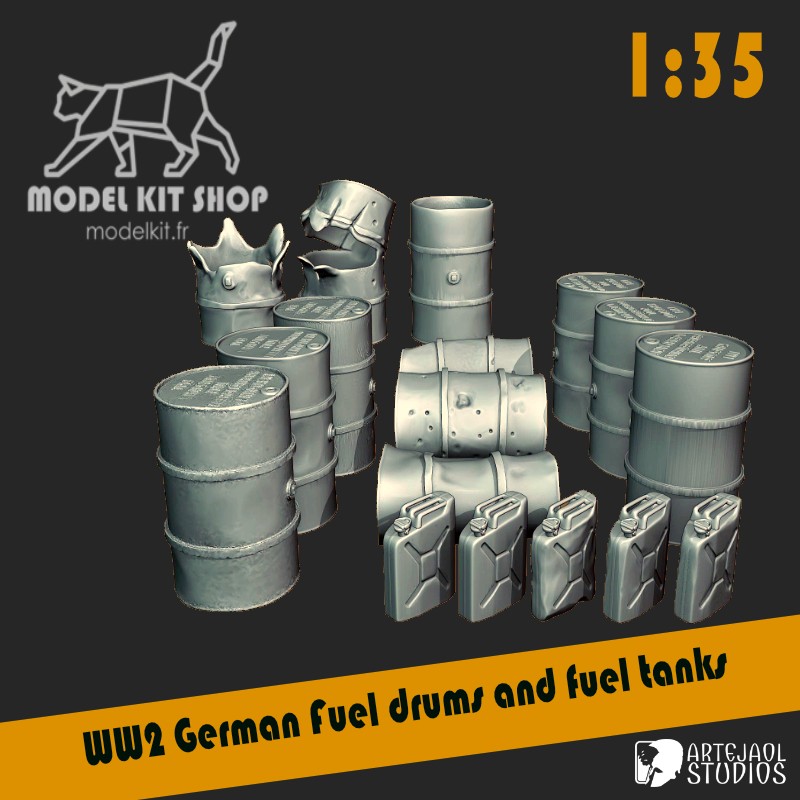 1:35 - WW2 Barrils et Jerrycans allemand