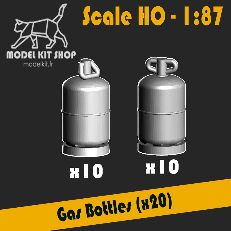 HO (1:87) - Gas bottles (2 types) x20