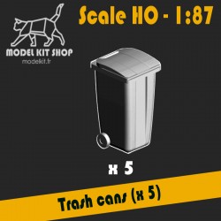 HO (1:87) - Trash cans (x 5)