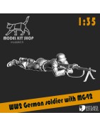 1:35 - WW2 German Soldado tiro con MG42