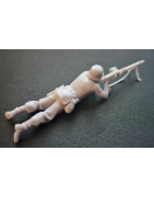 1:35 - WW2 German Soldado tiro con MG42