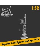 1:32 - SNCF Signaling 3 lights on mast type 1936