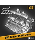 1:35 - soldados alemanes Diorama con MG42 WW2