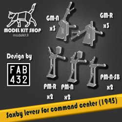 1:32 - 12 leviers Saxby (modèle 1945) pour poste d'aiguillage