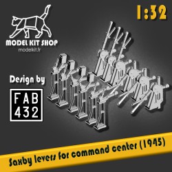 1:32 - 12 leviers Saxby (modèle 1945) pour poste d'aiguillage