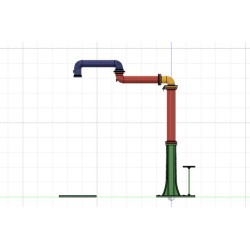 0 (1:43.5) - Grue à eau à col double Type Nord et Ouest