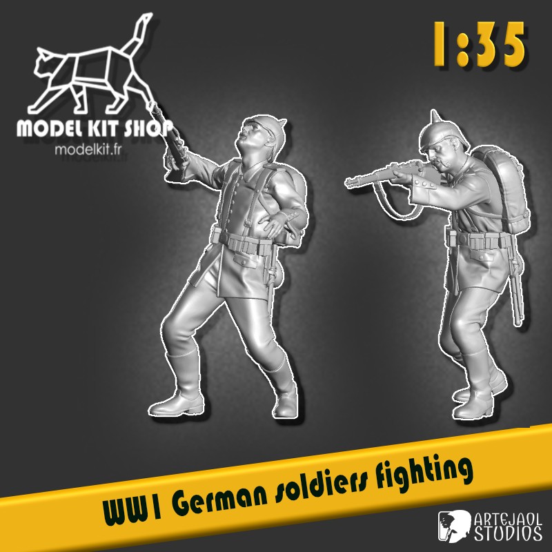 1:35 - WW1 Soldats Allemands combatant