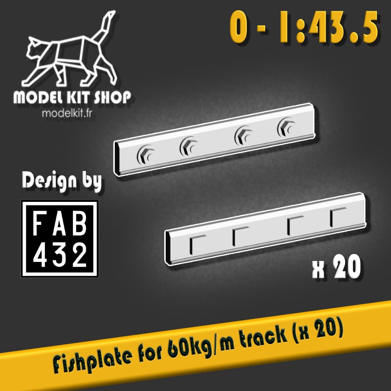 0 (1:43.5) - Fishplate for 60kg/m track