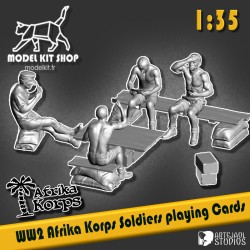 1:35 - WW2 Afrika korps - Soldados alemanes jugando cartas