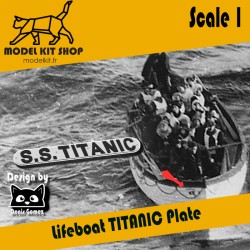 1:1 - Riproduzione della targa della scialuppa di salvataggio