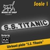 1:1 - Riproduzione della targa della scialuppa di salvataggio