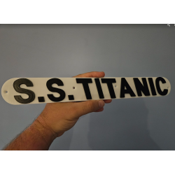 1:1 - Reproducción de Placa de Canoa de Rescate Titanic