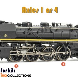 1:32 - Locomotive 141-R - Paire de roues à rayons (Essieu 1 ou 4)