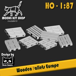 HO (1:87) - Wooden pallets...