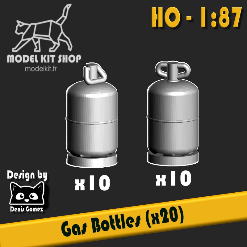 HO (1:87) - Cilindros de gas (2 tipos) x20