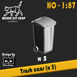 HO (1:87) - Poubelles (x 5)