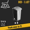 HO (1:87) - Trash cans (x 5)