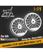 1:32 - Locomotive 141-R - Pair of spoke wheels (Essieu 1 or 4)