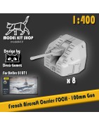 1:400 - FOCH/CLEMENCEAU - 100 mm de cañón modelo 53 (x 8)