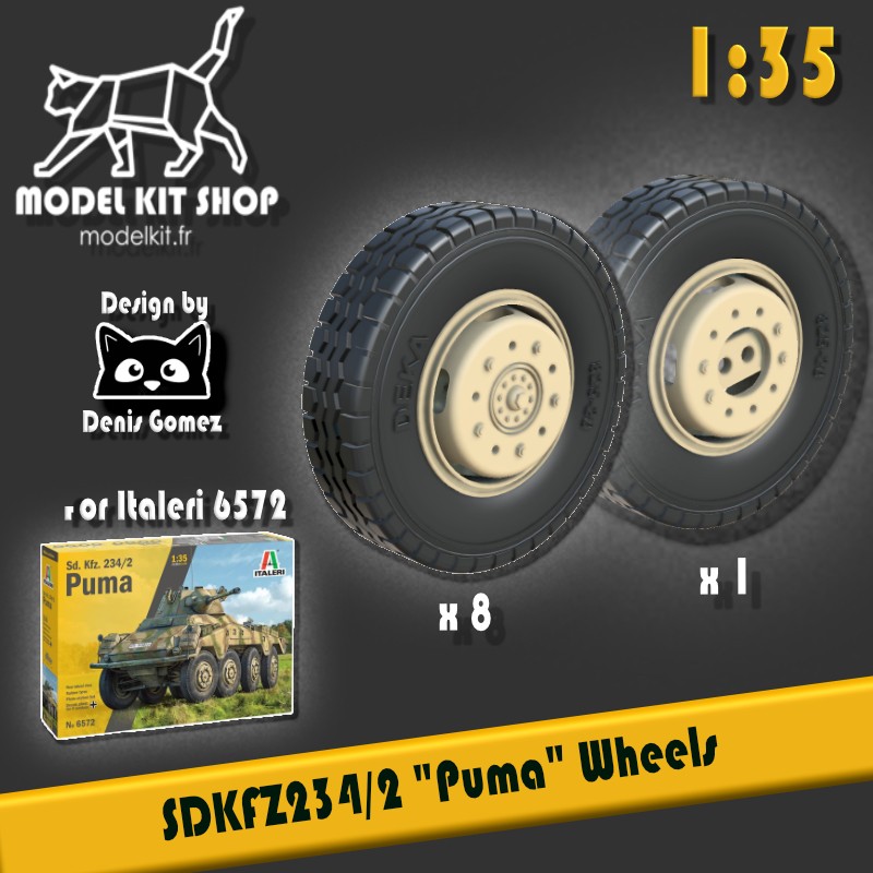 SDKFZ 234/2 "Puma" - Wheels with Deka Tires