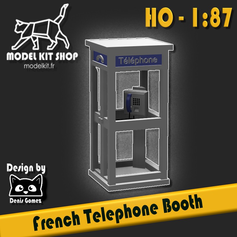 HO (1:87) – French telephone booth