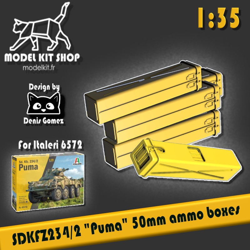 1:35 - SDKFZ 234/2 "Puma" - Ammunition box for 50mm