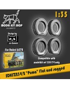 1:35 - SDKFZ 234/2 "Puma" - Pneus Deka à plat ou chargées