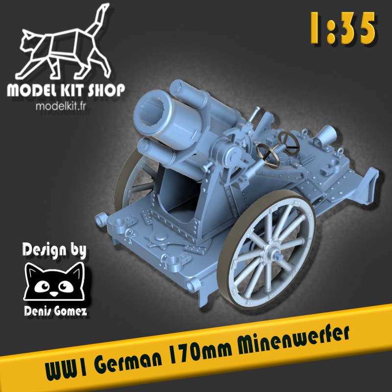 1:35 - Primera Guerra Mundial - Minenwerfer 170 mm alemán 1:35 - Primera Guerra Mundial - Minenwerfer 170 mm alemán