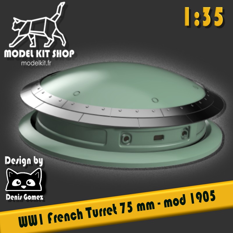 1:35 - WW1 Tourelle 75mm modèle 1905 - Fort de Douaumont (Verdun)