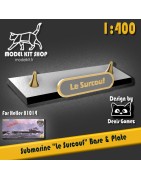 1:400 - Socle para el modelo "Le Surcouf" Heller