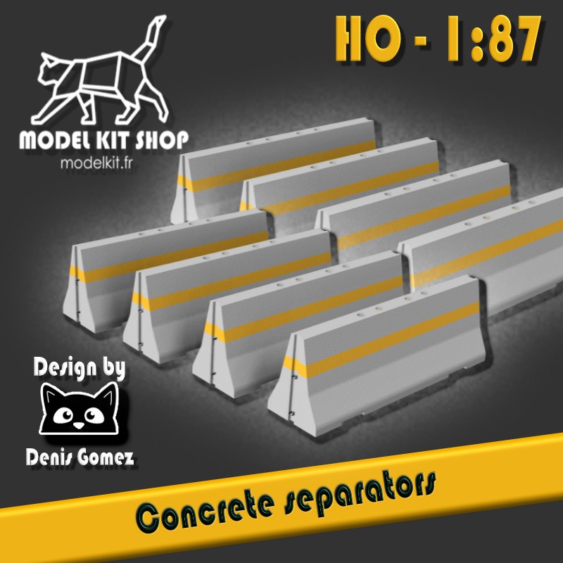 HO (1:87) - Séparateurs Béton (X 8)