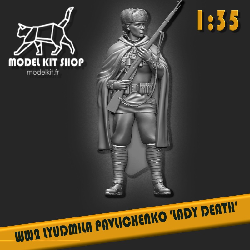 1:35 Serie - WW2 Russian Soldier Sniper Lyudmila Pavlichenko 'Lady Death'