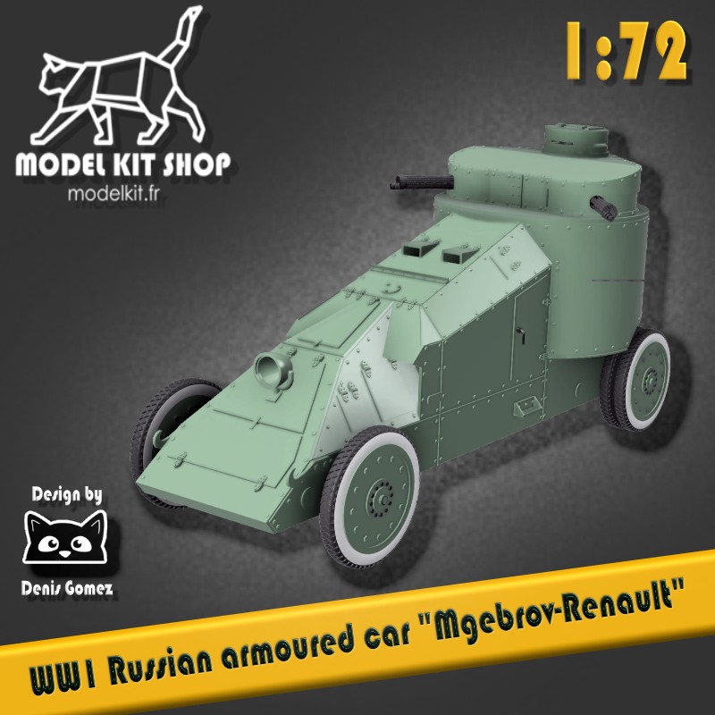 1:72 - WW1 - Ametralladora rusa "Mgebrov-Renault"