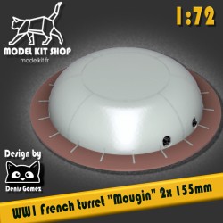 1:72 - WW1 - Mougin-Turm - 2x 155 mm von Bange