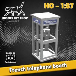 HO (1:87) – Französische Telefonzelle