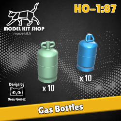 HO (1:87) - Bouteilles de gaz (2 types) x20