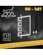 HO (1:87) - Soporte eléctrico para pilón o fachada