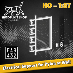 HO (1:87) - Soporte eléctrico para pilón o fachada