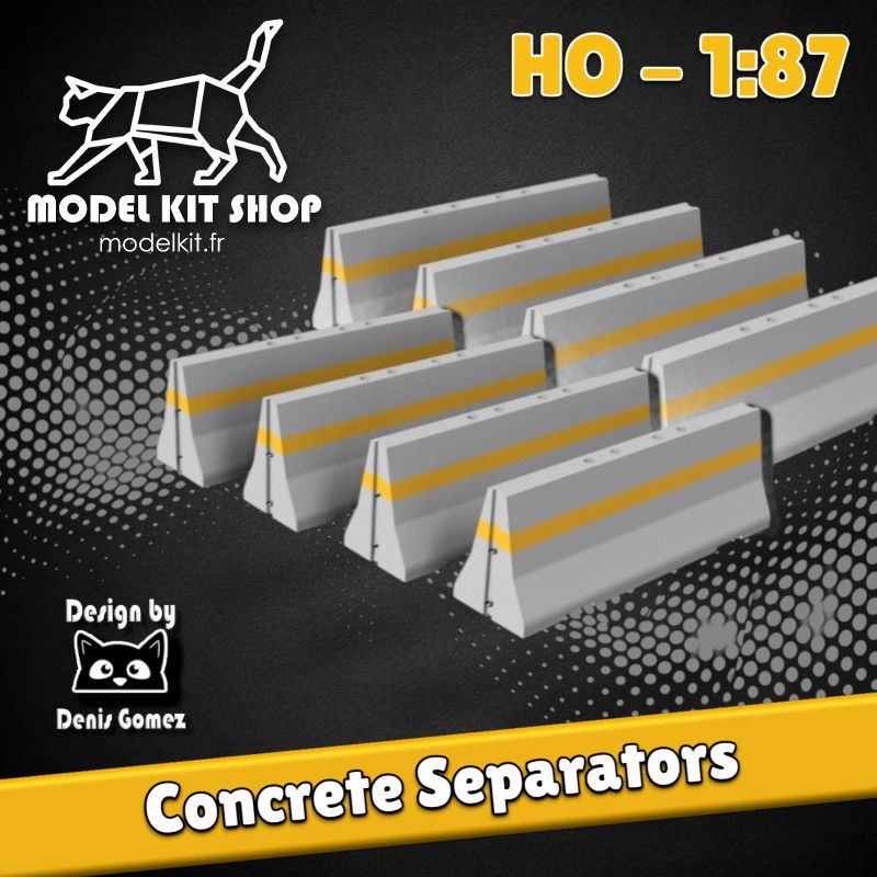 HO (1:87) - Séparateurs Béton (X 8)