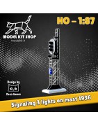 HO (1:87) - SNCF señalización 3 luces en el tipo mate 1936