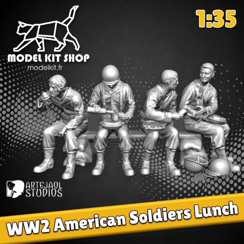 1:35 Serie - WW2 soldados americanos comiendo